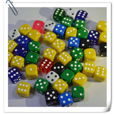 Factory 16MM 6 Sided Colorful Acrylic Gambling Casino Dot Game Dice