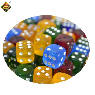 14mm Promotional Acrylic Translucent Dot dice Ludo Game Dice