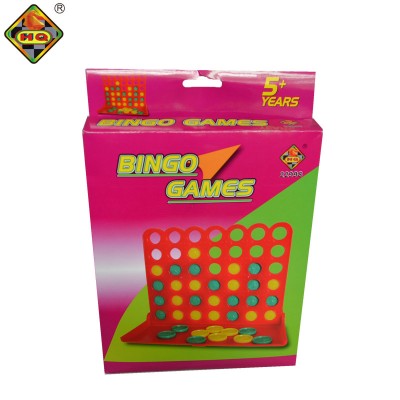 Connect and match four in a row boardfamily bingo game with carrying case