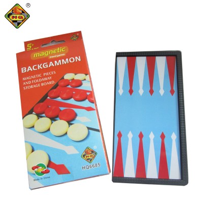 premium folding type backgammon set with backgammon chips